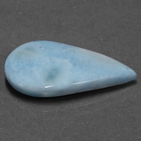 Larimar azul natural 7,49ct, formato de pêra, opaco