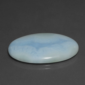 Larimar azul natural 28,88ct, corte oval, opaco