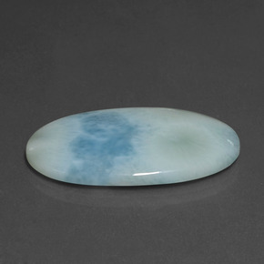 Larimar azul natural 21,31ct, corte oval, opaco