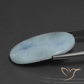 Larimar Azul claro Natural 15.06ct, oval, Opaco