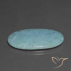 Larimar Azul claro Natural 17.78ct, Corte Oval, Opaco