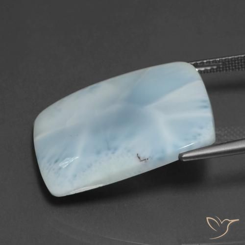 Larimar Bebê azul Natural 16.38ct, Almofada, Opaco