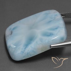 Larimar Azul claro Natural 58.94ct, Almofada, Opaco