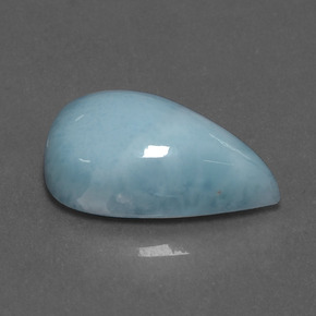 Larimar azul natural 10,31ct, formato de pêra, opaco