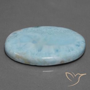Larimar Azul claro verde Natural 53.89ct, oval, Opaco
