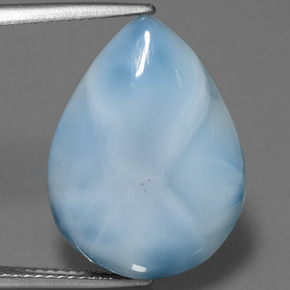 Larimar azul natural 14,08ct, formato de pêra, opaco