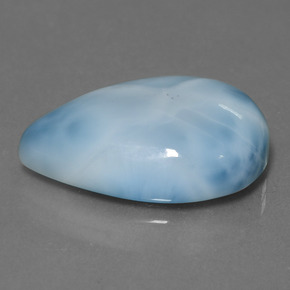 Larimar azul natural 14,08ct, formato de pêra, opaco