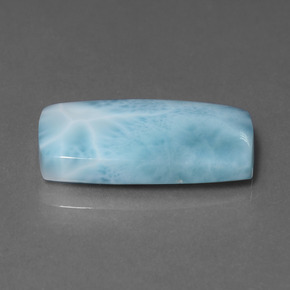 Larimar azul natural 11,30ct, almofada cortada, opaco