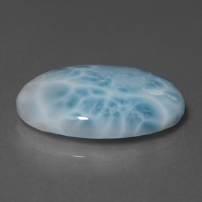 Larimar Azul Natural 22.03ct, Corte Oval, Opaco