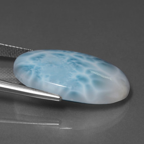 Larimar Azul Natural 22.03ct, Corte Oval, Opaco