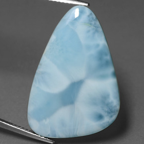 Larimar azul natural 18,86ct, forma extravagante, opaco