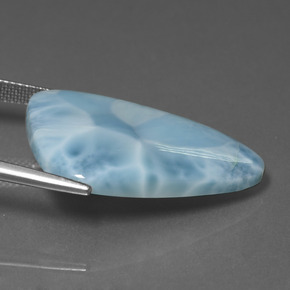 Larimar azul natural 18,86ct, forma extravagante, opaco