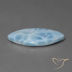 Larimar Bebê azul Natural 14.85ct, Marquesa, Opaco