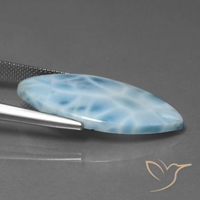Larimar Bebê azul Natural 14.85ct, Marquesa, Opaco
