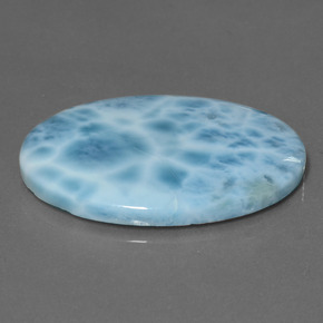 Larimar azul natural 27,35ct, corte oval, opaco
