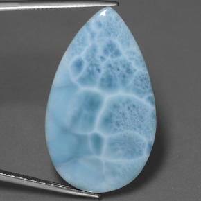 Larimar Azul Natural 28.91ct, Formato de pêra, Opaco