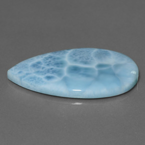 Larimar Azul Natural 28.91ct, Formato de pêra, Opaco
