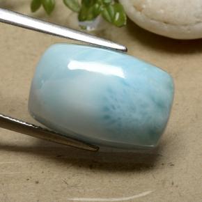 Larimar Azul esverdeado Natural 10.59ct, Almofada cortada, Opaco