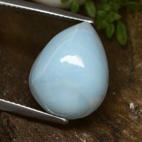 Larimar azul natural 12,95ct, formato de pêra, opaco