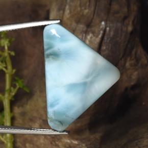 Larimar azul natural 24,61ct, trillion, opaco