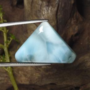 Larimar azul natural 24,61ct, trillion, opaco