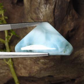 Larimar azul natural 24,61ct, trillion, opaco