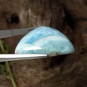 Larimar azul natural 46,87ct, trillion, opaco