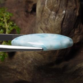 Larimar azul natural 29,71ct, marquise, opaco