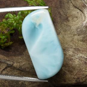 Larimar azul natural 20,35ct, forma extravagante, opaco