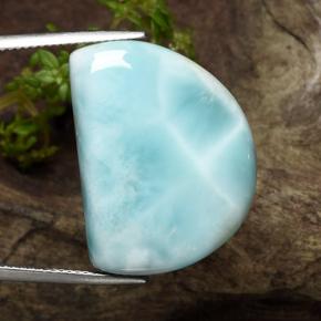Larimar verde natural 30,40ct, forma extravagante, opaco