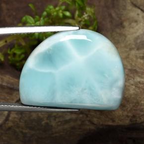 Larimar verde natural 30,40ct, forma extravagante, opaco