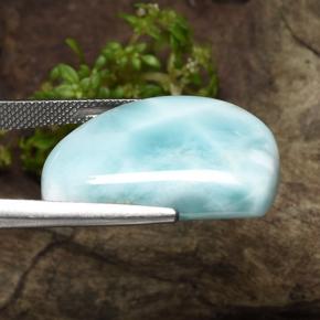 Larimar verde natural 30,40ct, forma extravagante, opaco