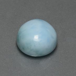 Larimar azul natural 4,74ct, corte redondo, opaco