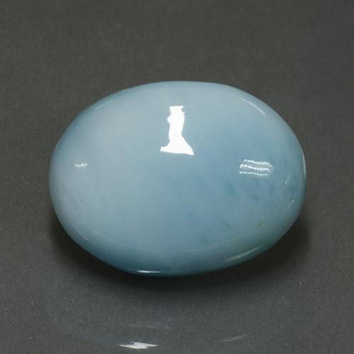 Larimar azul natural 7,62ct, corte oval, opaco