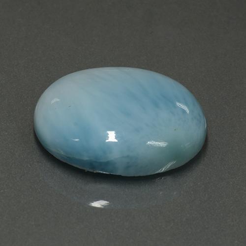 Larimar azul natural 7,62ct, corte oval, opaco