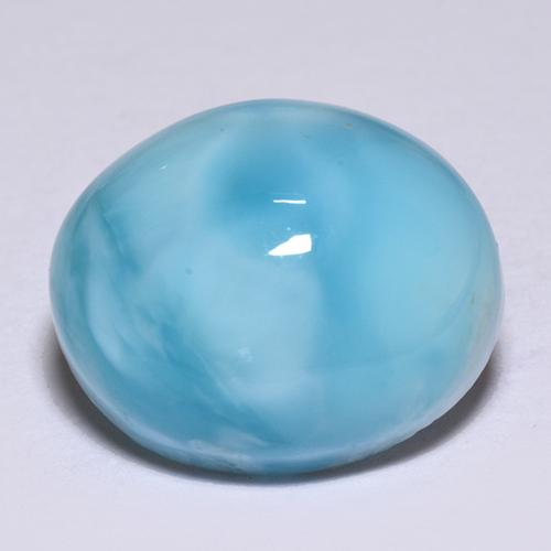 Larimar Azul Natural 4.96ct, Corte Oval, Opaco