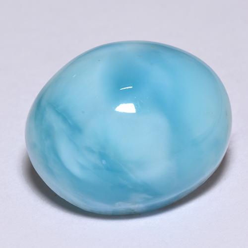 Larimar Azul Natural 4.96ct, Corte Oval, Opaco