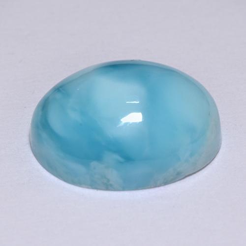 Larimar Azul Natural 4.96ct, Corte Oval, Opaco
