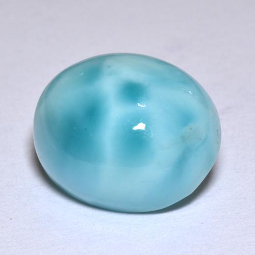 Larimar azul natural 4,78ct, corte oval, opaco