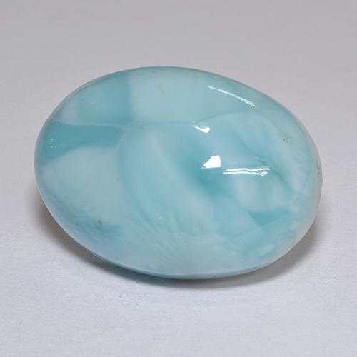 Larimar Azul Natural 13.07ct, Corte Oval, Opaco