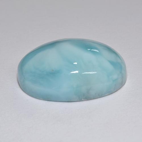 Larimar Azul Natural 13.07ct, Corte Oval, Opaco