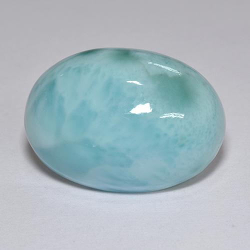 Larimar azul natural 12,10ct, corte oval, opaco