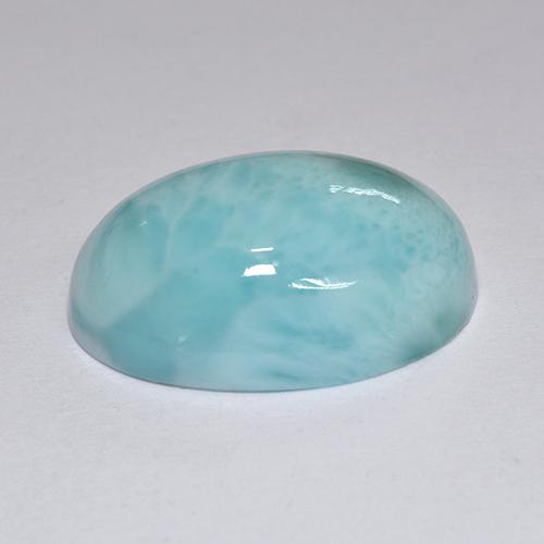 Larimar azul natural 12,10ct, corte oval, opaco