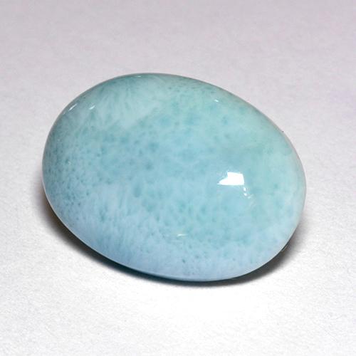 Larimar Azul Natural 4.71ct, Corte Oval, Opaco