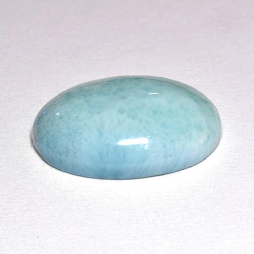 Larimar Azul Natural 4.71ct, Corte Oval, Opaco