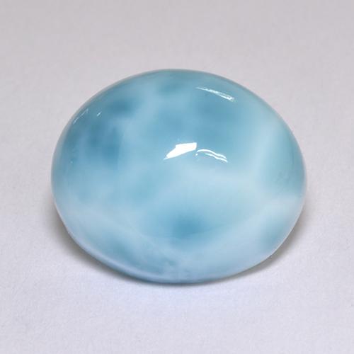 Larimar azul natural 5,05ct, corte oval, opaco