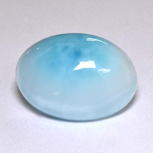Larimar azul natural 5,51ct, corte oval, translúcido