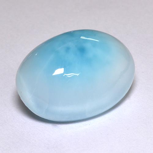 Larimar azul natural 5,51ct, corte oval, translúcido