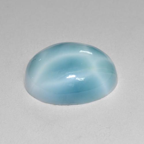 Larimar azul natural 4,77ct, corte oval, opaco