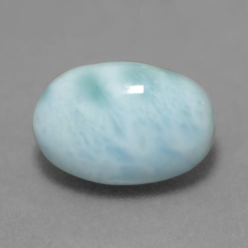 Larimar turquesa natural 2,60ct, corte oval, opaco